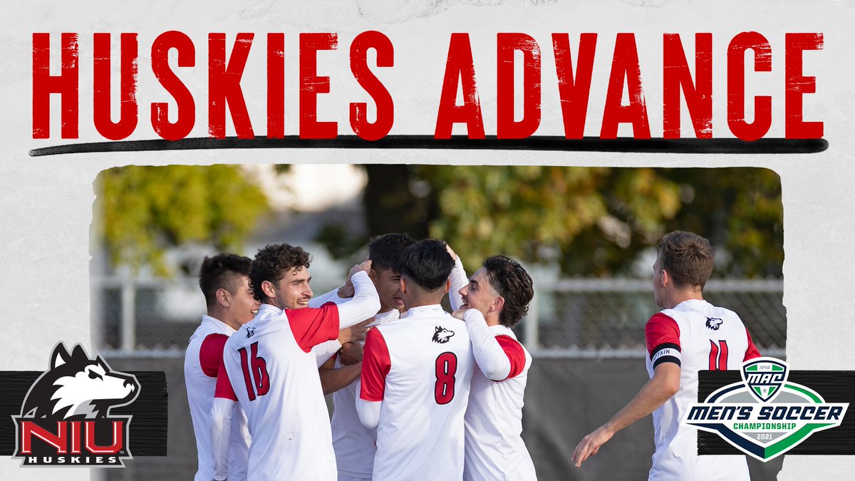 NIUMSoccer's tweet photo. After tonight's 5-2 Victory against Bowling Green, the Huskies Advance to the MAC Championship Final on Sunday at Noon!! https://t.co/sszn76v4ar