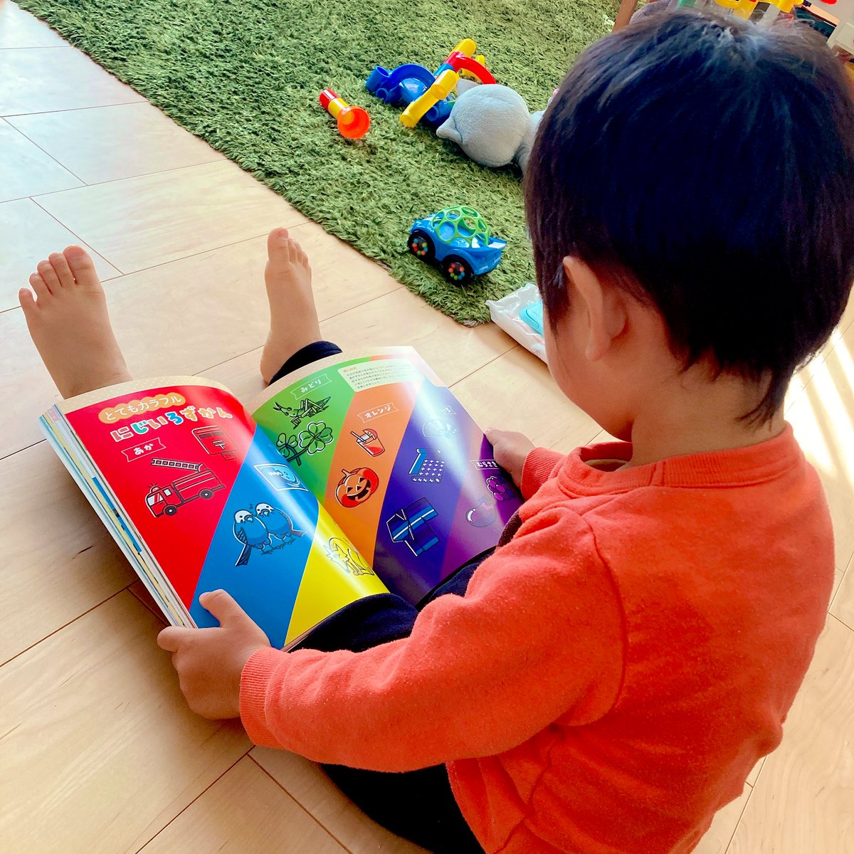 「よんでよんで!2さいのえほん」(西東社)の挿絵を担当しました。息子がちょうど2歳なので嬉しい仕事でした。
年齢マッチしてるのでどのページも早速食いつきが良い☺️ 