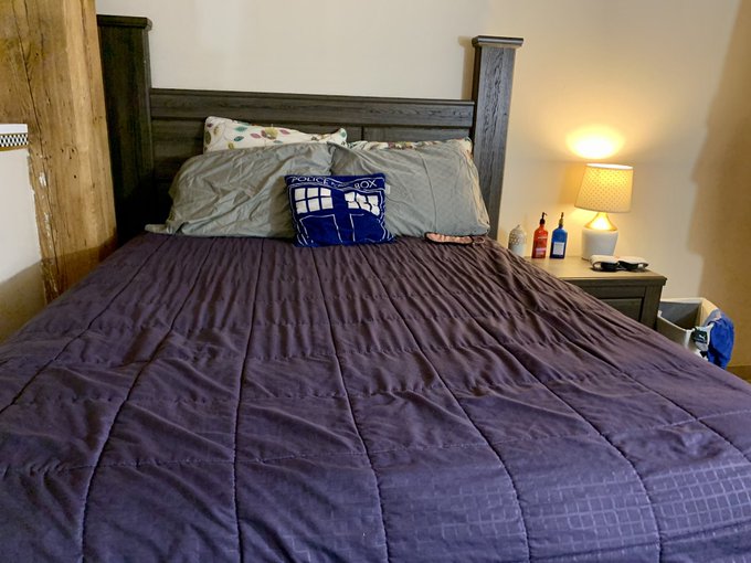 New bed! Sprang for the four poster bed because it&rsquo;ll look better in porn 😋 I haven&rsquo;t had a queen bed<a href="/tag/mvsales"class="tags"><span>#mvsales</span></a>