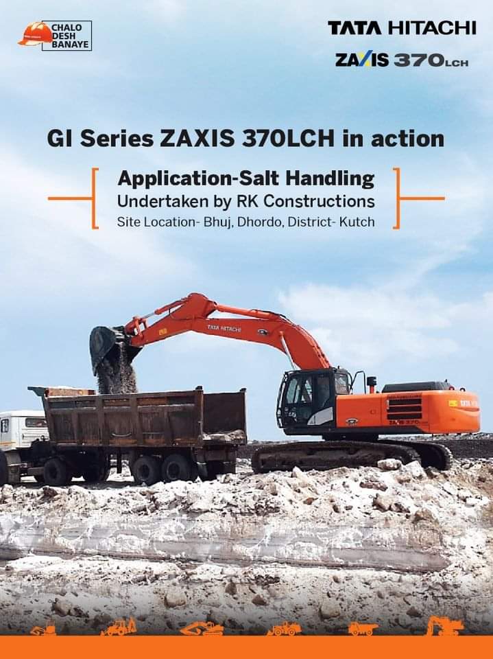 Tata_Hitachi_IN's tweet photo. Tata Hitachi machines at work !
The powerful, fuel efficient, durable ZAXIS 370LCH GI Series Hydraulic Excavator at work in Bhuj, Dhordo, District-Kutch.
To know more about the machine, log on to https://t.co/GpEE9wOkGf
#TataHitachi #MachinesAtWork #ZAXIS370 #ChaloDeshBanaye https://t.co/mZ16ukINsj