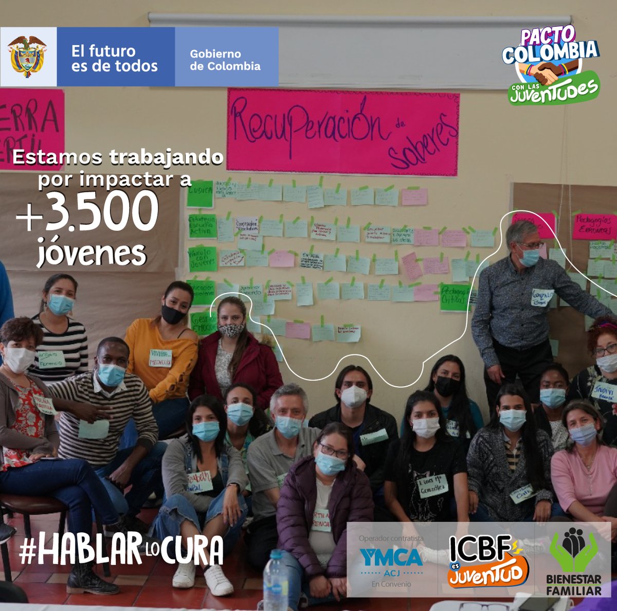 ymcabogota's tweet photo. #ElPactoJóvenCumple a los jóvenes en Colombia. Este proyecto se realiza gracias a que las juventudes piden garantías para su bienestar y el derecho a la salud mental. 
 #HablarLoCura #ICBF #YMCA #SaludMental #ElPactoJovenCumple #NosImportas https://t.co/TS5Oil8TIL