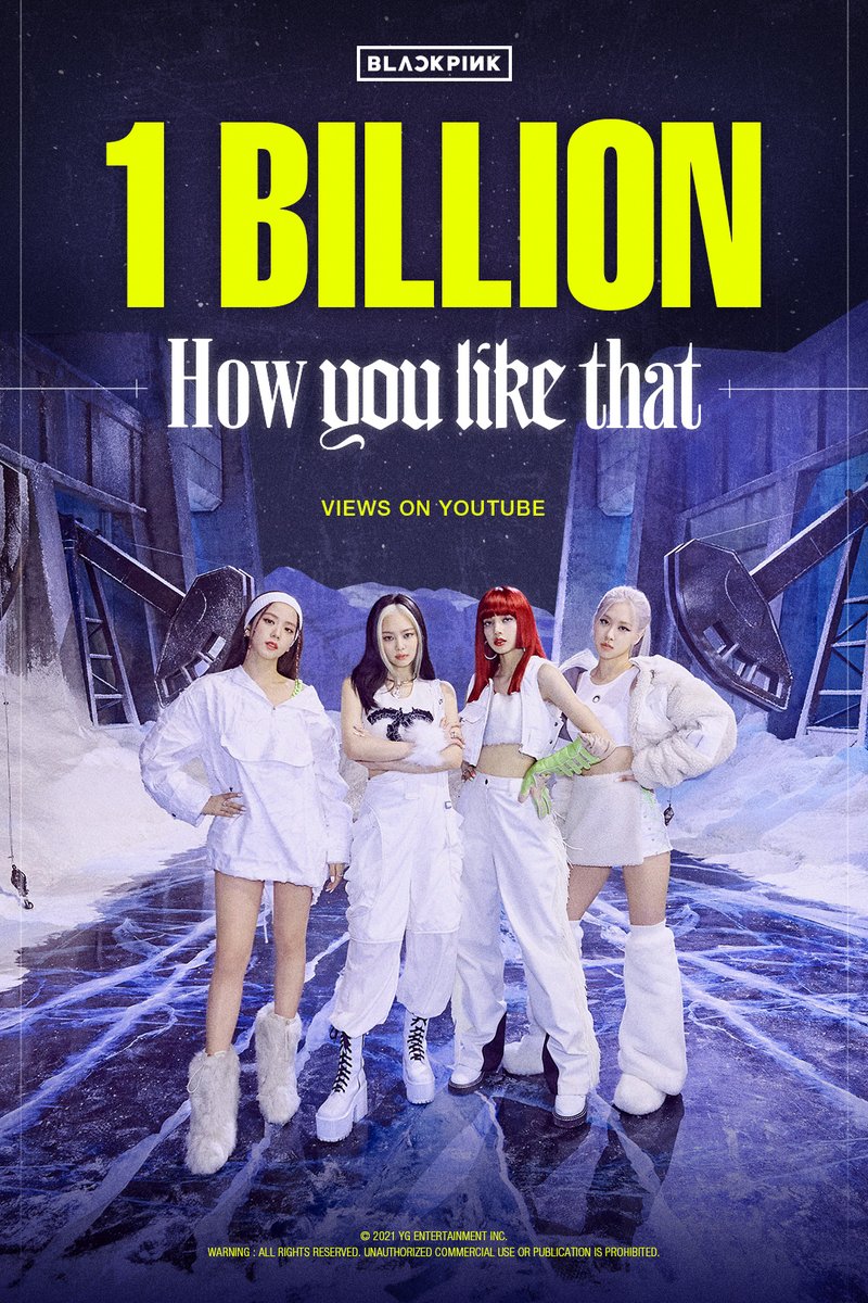 #BLACKPINK 'How You Like That' M/V HITS 1 BILLION VIEWS @Youtube BLINKs worldwide, thank you so much! 'How You Like That' M/V 📽️ youtu.be/ioNng23DkIM #블랙핑크 #HowYouLikeThat #MV #1BILLION #YOUTUBE #YG