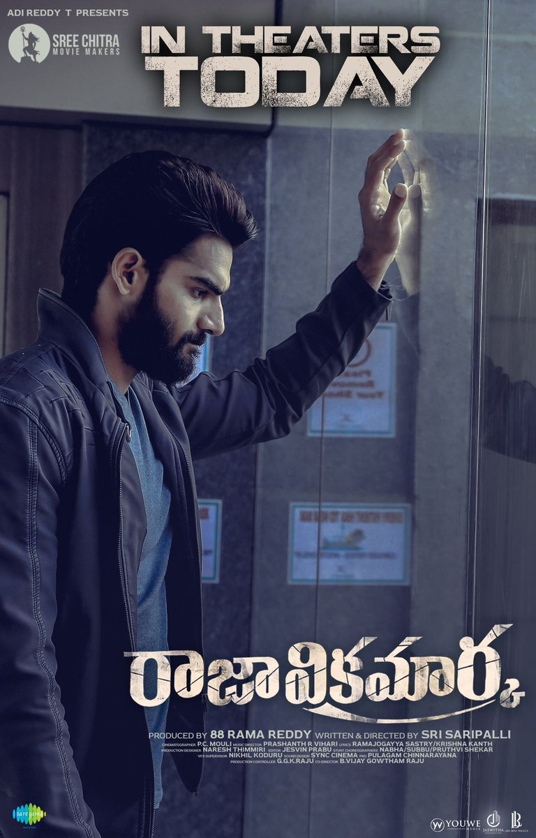 SCMMOffl's tweet photo. Hero @ActorKartikeya 's #RajaVikramarka is all set to give you full-on Action-comedy entertainment in theatres today 🥳

Don't miss to watch #RajaVikramarkaIn Theatres 
@actortanya @SriSaripalli_ @88Ramareddy @AdireddyT @prashanthvihari @SCMMOffl @saregamasouth @PulagamOfficial https://t.co/kTyT4yVXqQ