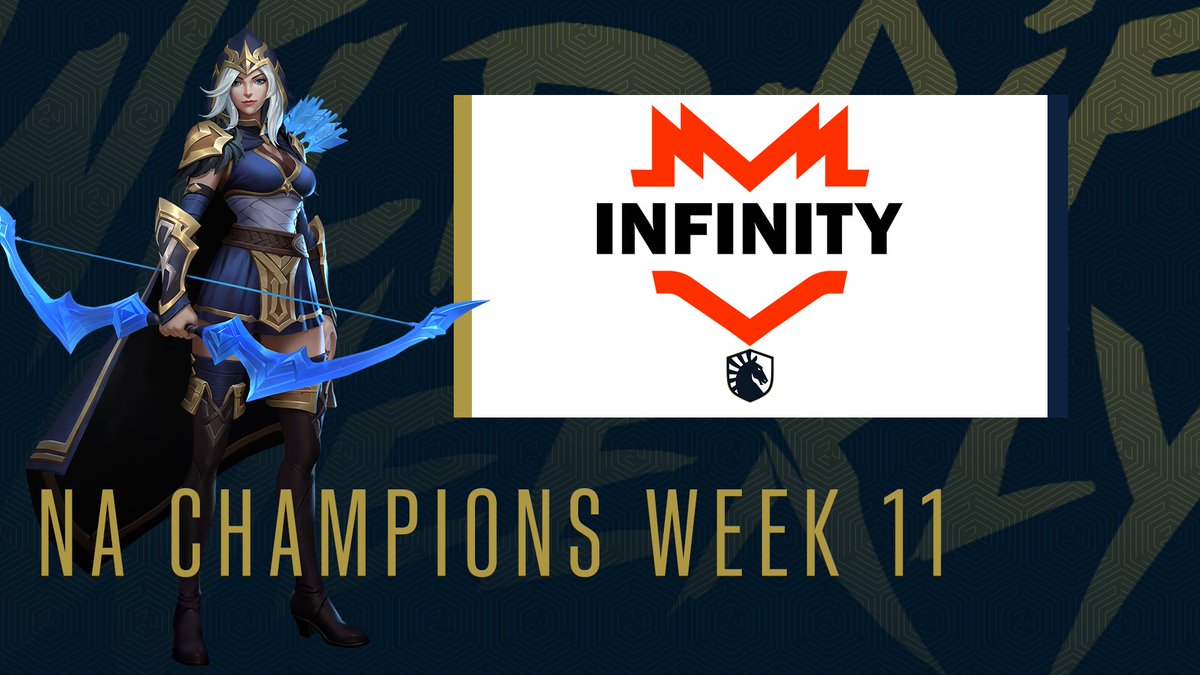 Congrats to <a href="/InFinitye_sport/">INFINITY 🚀</a>
for winning week 11 of the <a href="/TeamLiquidLoL/">Team Liquid Alienware</a> <a href="/wildrift/">League of Legends: Wild Rift</a> Weeklies for NA. 

<a href="/xYeso/">xYeso</a>  | <a href="/MatalexWR/">Matalex</a>  | <a href="/Jeanlol_WR/">Jean Carlos 🇪🇨</a>  | <a href="/Joemazetti/">Philipe Mazetti</a>  | <a href="/WRWizarD/">WizarD</a>   | <a href="/GodHunter_ADC/">нυитєя</a> 

#goINF