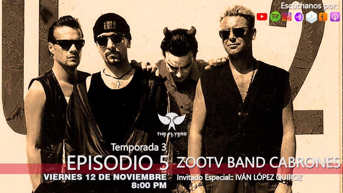 u2peru's tweet photo. Este viernes nuestros amigos de THE FLYERS RADIO conversarán con Iván López Quiroz, integrante de la banda tributo mexicana ZooTv Band...
Este viernes, a las 8:00 pm (HORA PERÚ)
Compartimos la misma pasión por U2.
#theflyersradio #u2lovers #u2fans #u2teros #u2 #u2meme #u2humor https://t.co/aq9LtP2Dp1