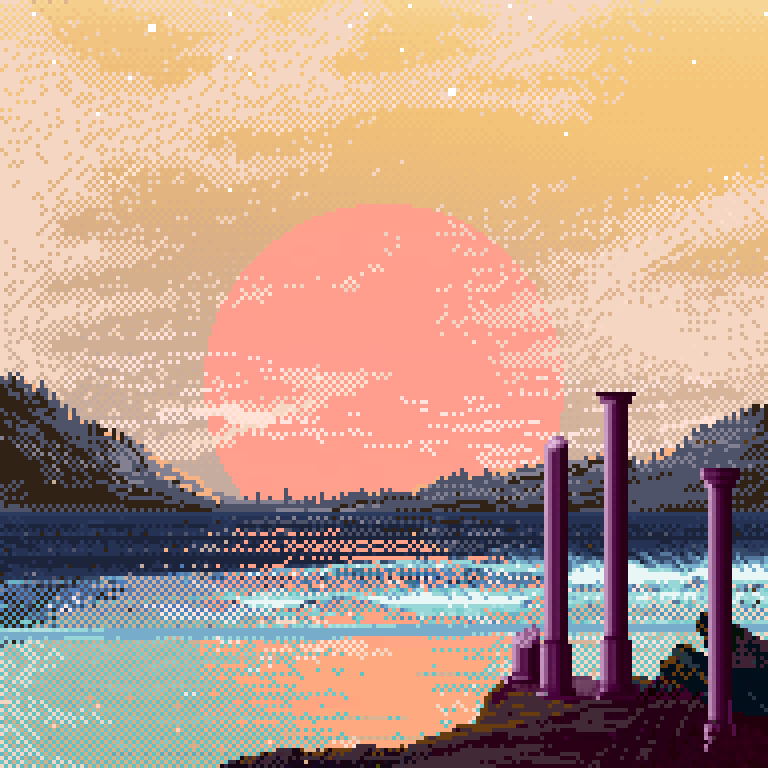 SolDadSci's tweet photo. I just discovered @solsunsets like 10 minutes ago and I know literally nothing about except they gave me these for barely over 1 SOL. Maybe my favorite pixel art of all time? They have a site that will generate a 3:1 banner version of your NFT for free, too. https://t.co/nukmeSZ5GB