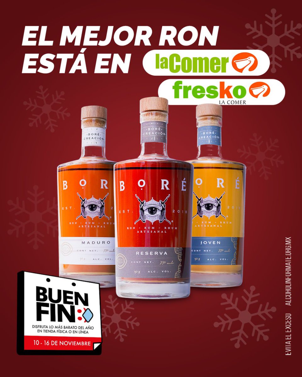 borerum's tweet photo. Ahora más cerca de ti, encuéntralo en @LaComerOficial y #fresko #ronbore #buenfin #BuenFin2021 #elrondemexico #UsaCubrebocas https://t.co/xS9RaXVeEc