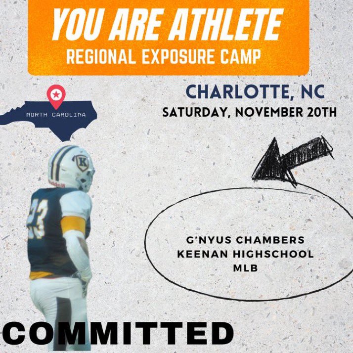 ChambersGnyus's tweet photo. Thanks for the regional camp inv⚡️⚡️ @youareathlete  @MichaelWoosley @wjkeenan @WJKeenan_FB @wjkeenanraiders https://t.co/De6gNleMSZ