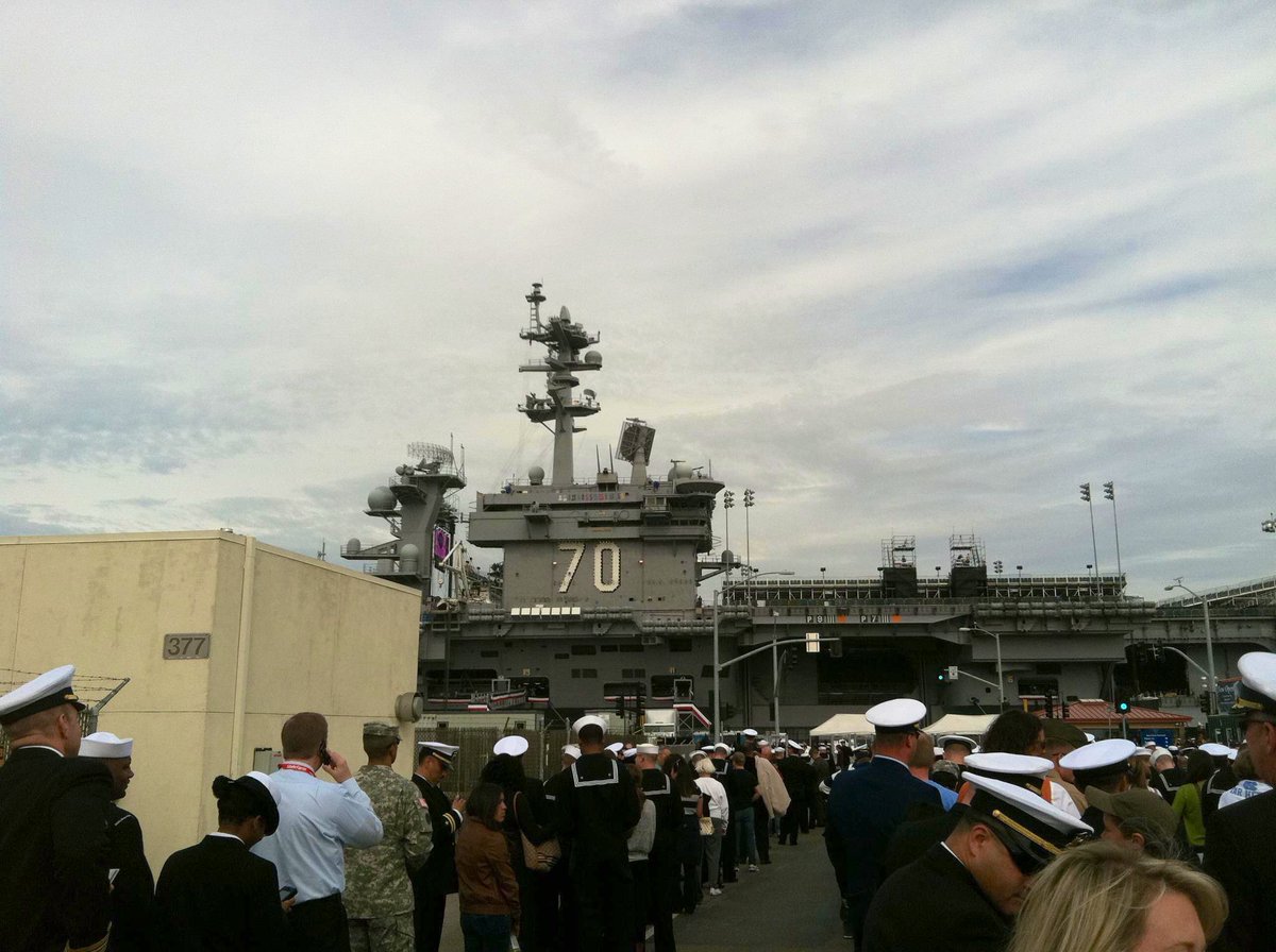 FinanceKamal's tweet photo. The 11/11/11 Carrier Classic, 10 years ago today, the first aircraft carrier game.  Amazing venue on the USS Carl Vinson, and the rain held just long enough to complete the game.  #GoGreen #Spartans #SanDiego @MSU_Basketball @UNC_Basketball https://t.co/X9IJNRVZPd