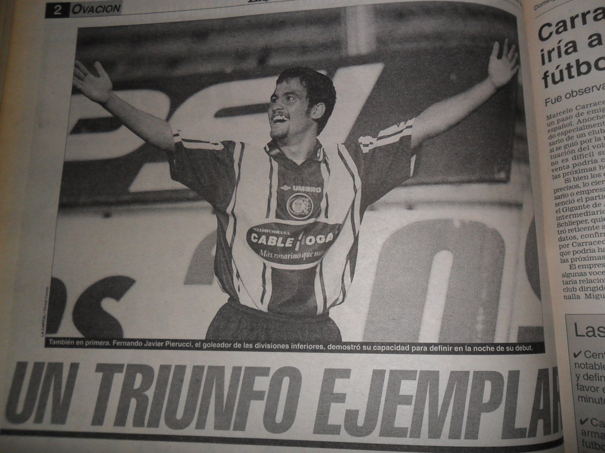 viejocasale's tweet photo. Torneo Apertura 1998. 18va. Fecha. 5/12/1998. #RosarioCentral 2 (Marcelo Carracedo, Fernando #Pierucci (debut)) v. Huracán 0. https://t.co/Gki3Qt4ayD