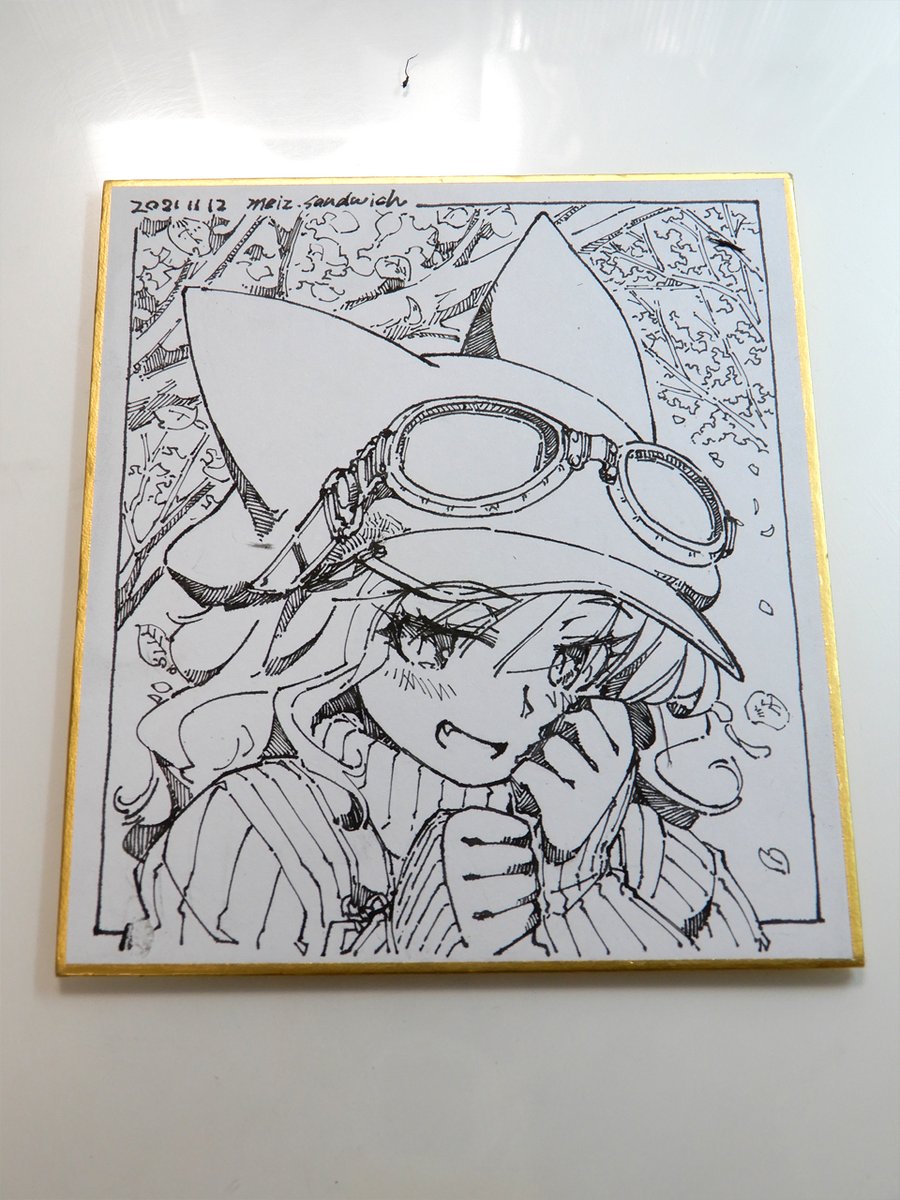 線画。Gペンのさすがの細かさ。 