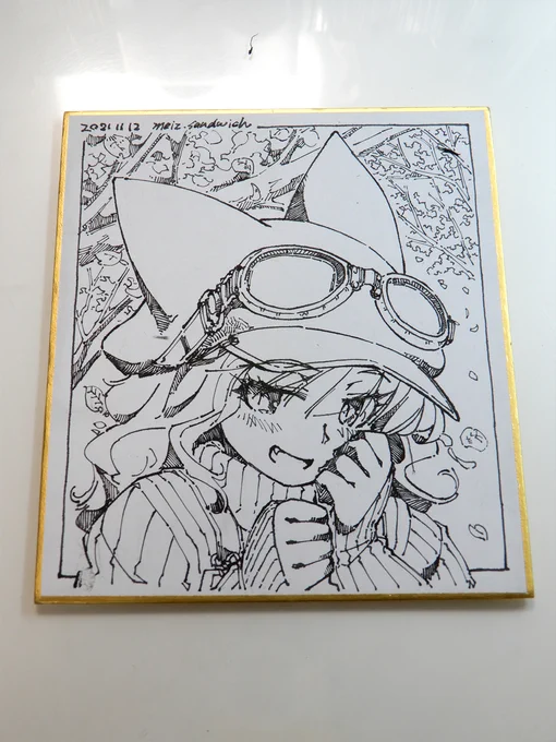 線画。Gペンのさすがの細かさ。 