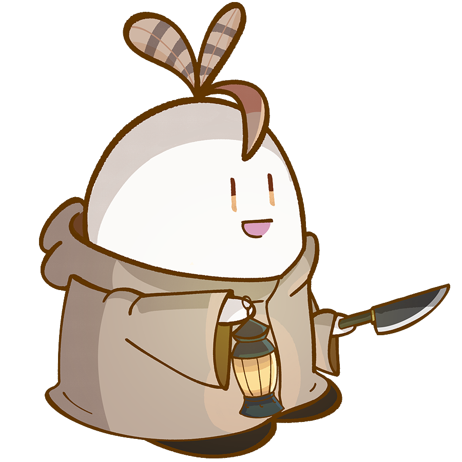 nanashi mumei knife lantern holding white background | | solo simple background  illustration images