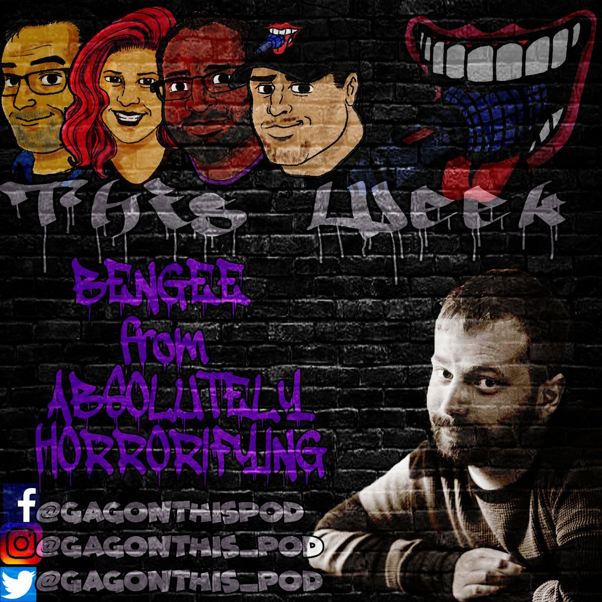 TheBigNickJ's tweet photo. Had a great @GagOnThis_Pod w/ Bengee from @AbsoHorrPod! He opened our eyes when it comes to the horror genre! We watched the Llamagedan trailer, top 5 horror movies, the base system for dating (it has changed a lot), recut trailers, and so much more! #PodernFamily #podcast https://t.co/KoGICkbkQi