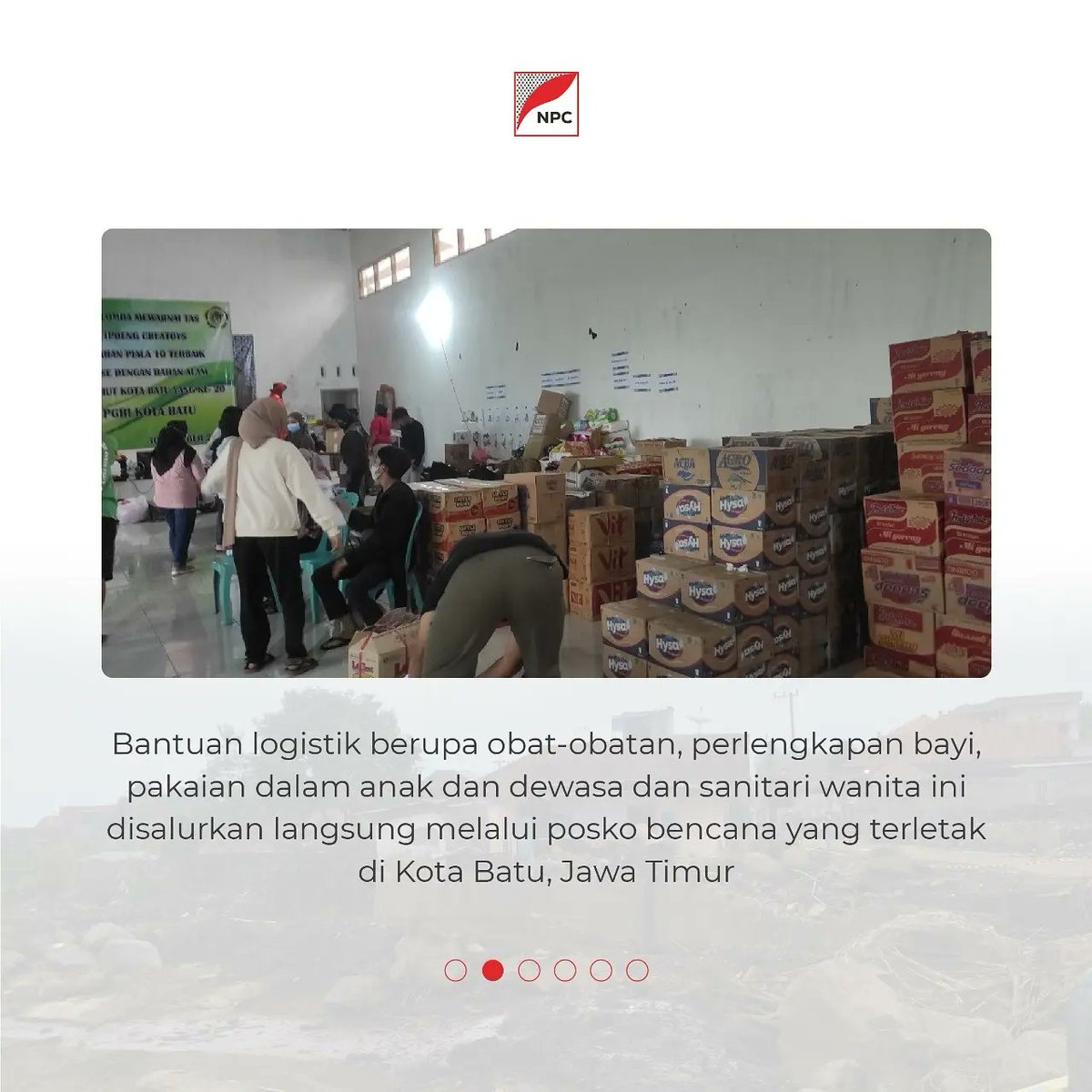 npcdotid's tweet photo. Kota Batu Terendam, NPC Salurkan Bantuan!
Alhamdulillah pada Senin, 8/11/ 2021 NPC bekerjasama dengan LAZ DAU menyalurkan bantuan logistik kepada penyintas banjir bandang Kota Batu.
#Yuk #BantuBatuPulih #SaveBatu #NusantaraCare #Indonesia #Peduli https://t.co/qyNUIWOd4G