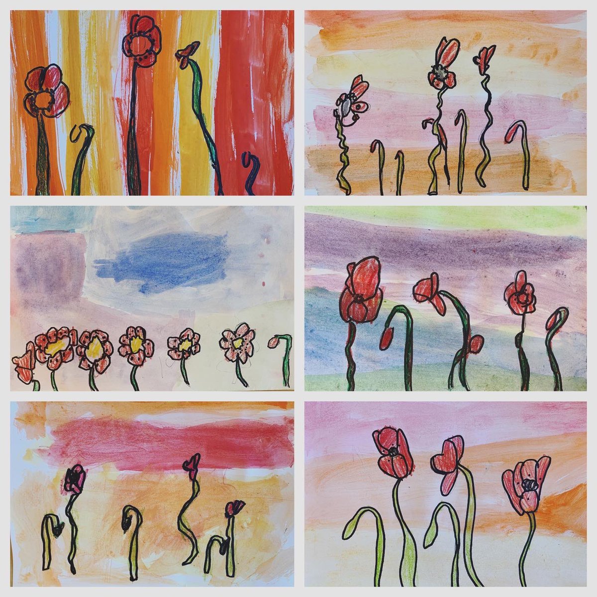 wonder_inquiry's tweet photo. We remember ❤️ #RemembranceDay2021 #remember #poppies #apoppyistoremember #art #grade1 https://t.co/1Zcm1PeU7F