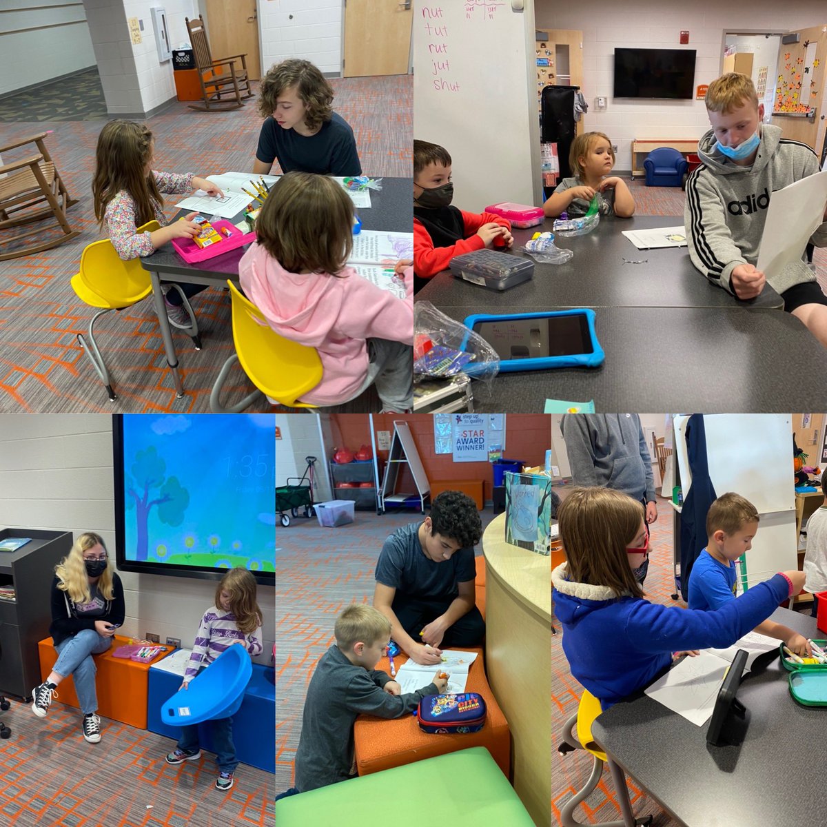 MrsBerlekamp's tweet photo. My creative writers had a great time making and delivering some children’s books! #NorthwoodProud #OneRangerNation https://t.co/eDQFcaGq72