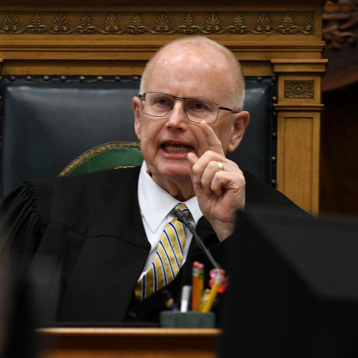 watchingall999's tweet photo. Sooo... the twin brother of @starwars #EmperorPalpatine #DarthSidious, Wisconsin's Judge #BruceSchrader, has been quite busy with the #DarkForce  in Kenosha this week. And he's an elected judge in Wisconsin, eh? Up for reelection maybe? https://t.co/2ZQWkP1I6h