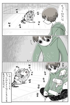 猫が なでて と甘えてきたからなでたのに 猫あるあるな塩対応にちょっと切なくなる飼い主の漫画 ねとらぼ