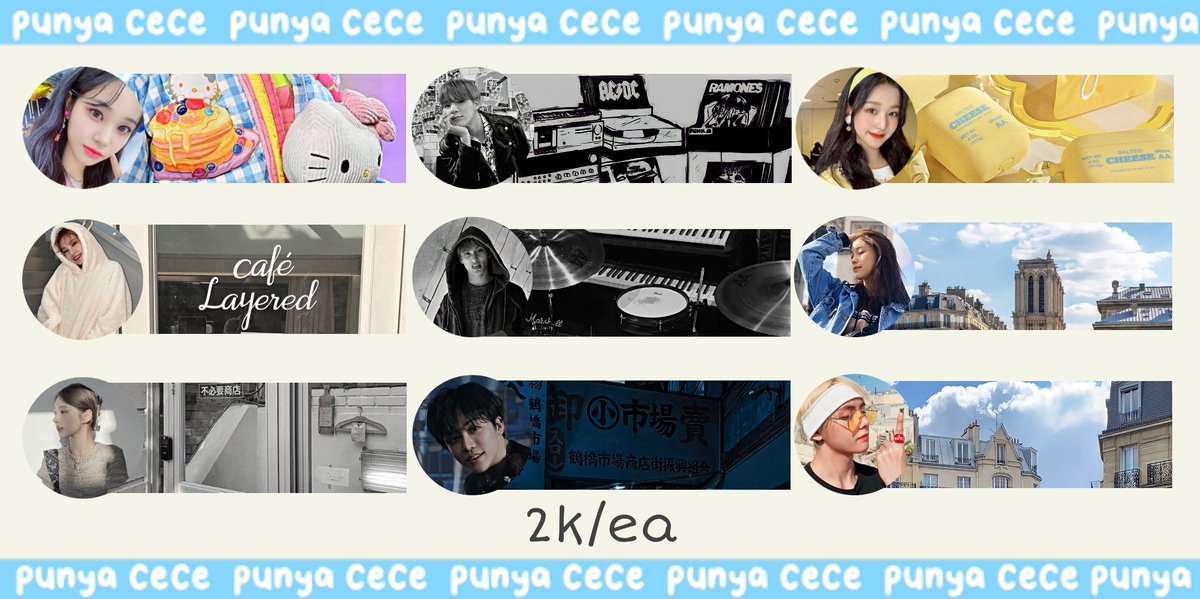 help rt please? thankyou!♡

– haii! aku ada layout ready stock nihh. ada member nct, bts, blackpink, red velvet, itzy, kep1er, stayc, dll. start from 2k - 4,5k! bisa langsung dm yaa!🤩

💸 : dana, spay, ovo, gopay, qris.
bisa req juga!💗
#zonauang #zonaba