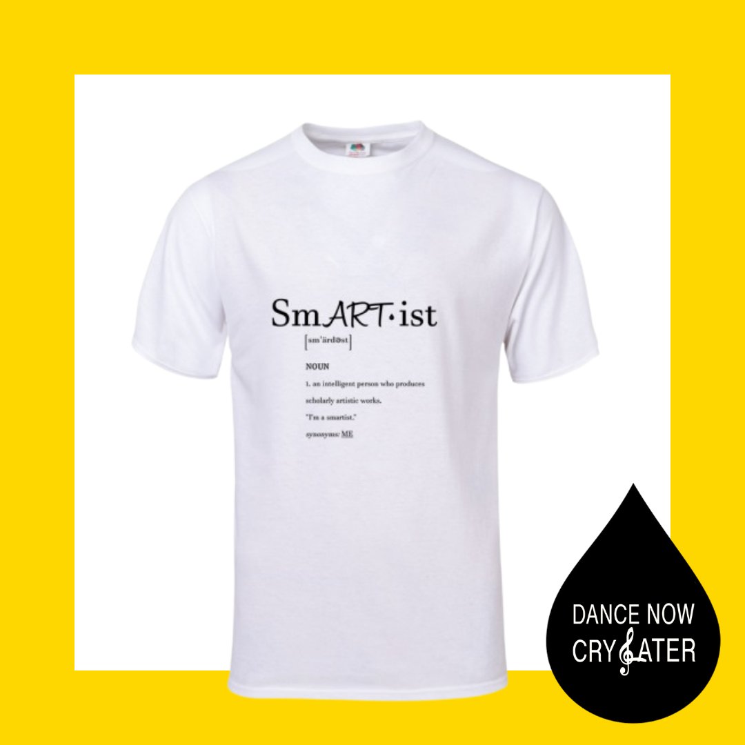 DanceNowCL's tweet photo. SmARTist - An intelligent person who produces scholarly artistic works. 
Visit https://t.co/8eCPri8sXa to get your merch. 50% of all proceeds goes towards our outreach programs!
#dancenowcrylater #DanceNowCryLater #dance #danceeducation #artseducation https://t.co/SrX6wIuisl