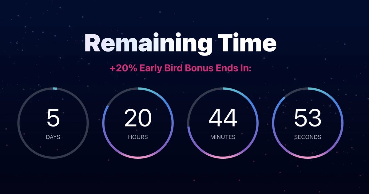 AstarNetwork's tweet photo. 5 days left to get a +20% early bonus🥇

No rush but make sure to join our crowdloan before Nov 18th if you want to get the early bonus.

You can join our crowdloan from https://t.co/RonTd33XBn https://t.co/mAaAeqMsab