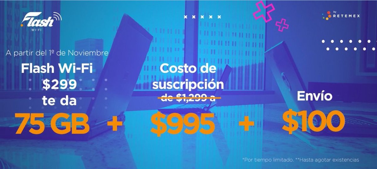 lamorguenoticia's tweet photo. Promoción de noviembre 2021:
Inscripción a #FlashWiFi
📍 Sin plazos forzosos
📍 Sin línea telefónica
📍 En prepago
Ponte en contacto al what's 551893 2685 📨 o con @GeekStoreMx por DM 📩 https://t.co/dPHXCouFsd