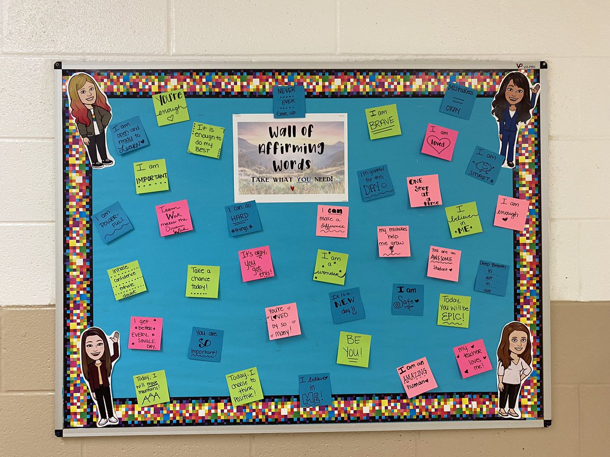 BSGMathCoach's tweet photo. Just a few affirming words for the kiddos at @ThigpenD86 #mathcoach #elacoach #techcoach #mllcoach #affirmingwords #takewhatyouneed https://t.co/gqKFGZJ550