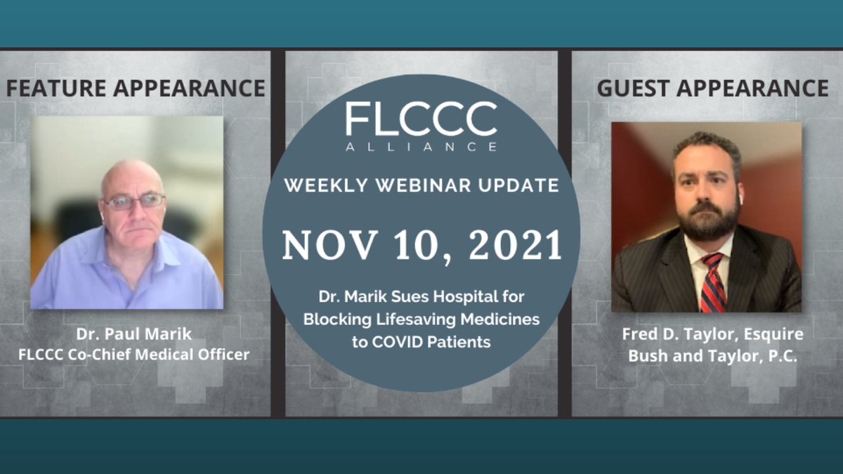 Honest_Medicine's tweet photo. Did you miss last night's weekly update? No problem! Watch as Dr. Paul Marik and his attorney, Fred Taylor, discuss the lawsuit against Sentara Healthcare System for preventing him from administering life-saving treatments to critically ill patients.
https://t.co/IK8SdK5B5E https://t.co/65P8ayoi54