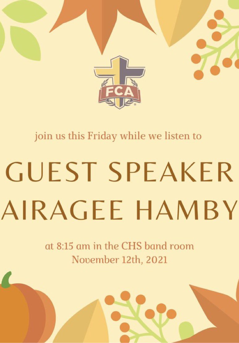 _CHS_FCA_'s tweet photo. Bring a friend!!! https://t.co/JZzVKYXGXK