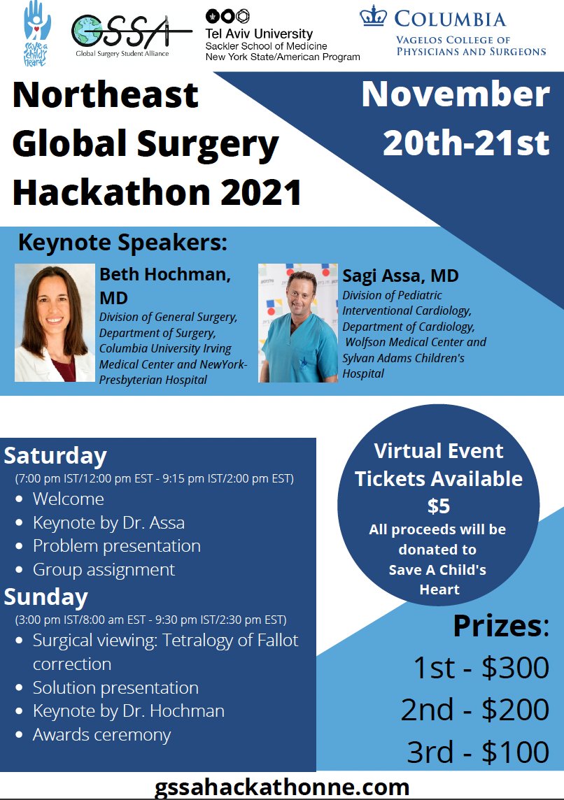 ColumbiaGssa's tweet photo. You're invited! Bring your problem-solving skills to this year's NE Regional Hackathon on Nov 20 & 21!! Register today: https://t.co/88vnlmE1UG
Learn more: https://t.co/hIixOLfZV9
@gsurgstudents @GssaSackler https://t.co/t0fAaOqFEe