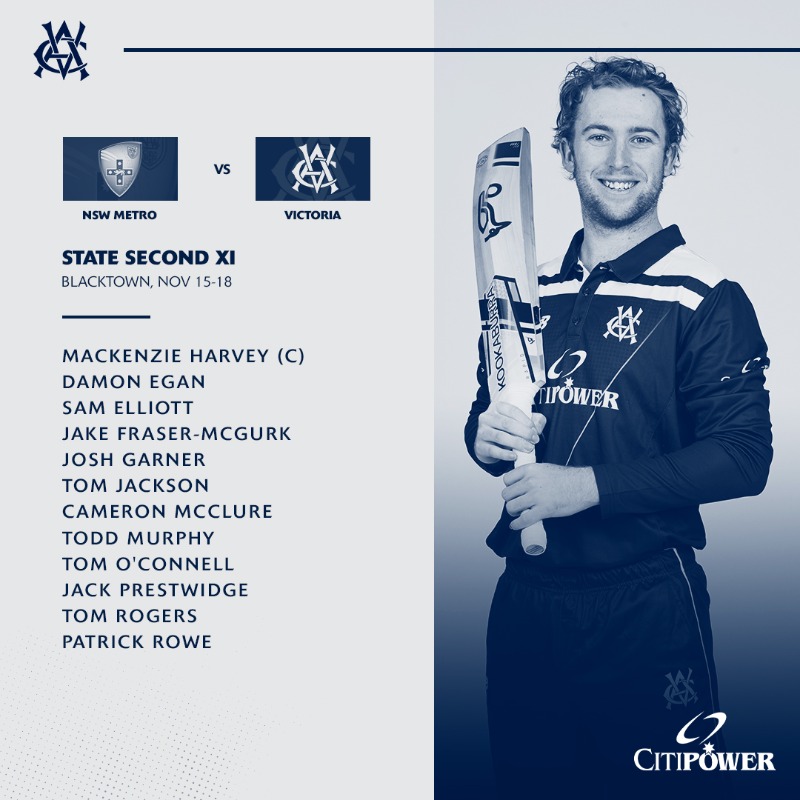VicStateCricket's tweet photo. State Second XI cricket is back 🙌

We've named a 12-player squad to travel to Sydney next week.

#vicsdoitbetter