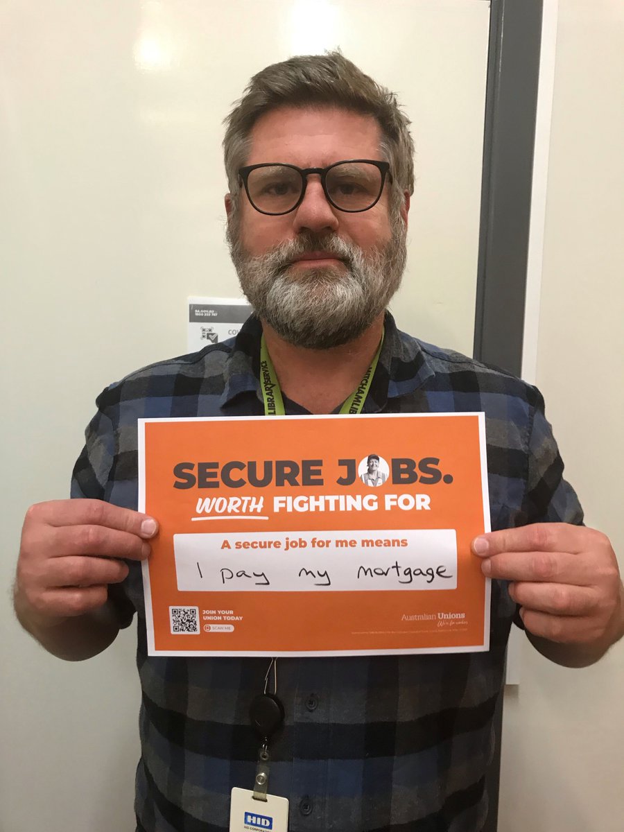 ASUnion_SANT's tweet photo. "I can pay my bills"

"I can save for retirement"

"I can pay my mortgage"

These are why #securejobs matter to these ASU Library members + some of the reasons why all workers deserve a secure job.

#ausunions @asunion @unionsaustralia https://t.co/RwUH5FhFq0