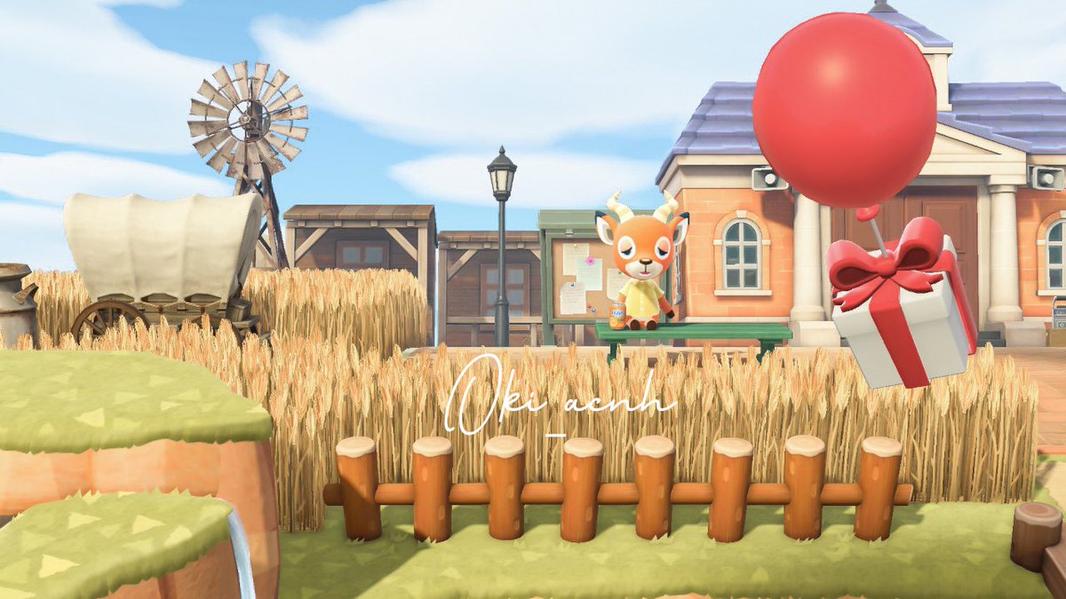 oki_acnh's tweet photo. 案内所の整備してたら…🎈

#あつまれどうぶつの森  #あつ森  #AnimalCrossingNewHorizons  #AnimalCrossing https://t.co/9EZv4rUezU
