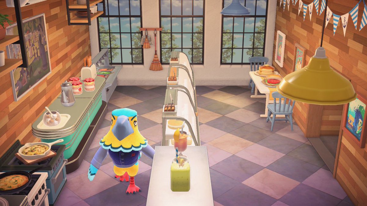 HanHorizons's tweet photo. keaton’s beachside café 🏖🥯 

#AnimalCrossing #ACNH #HHP #HappyHomeParadise https://t.co/vjVFhoMkuS
