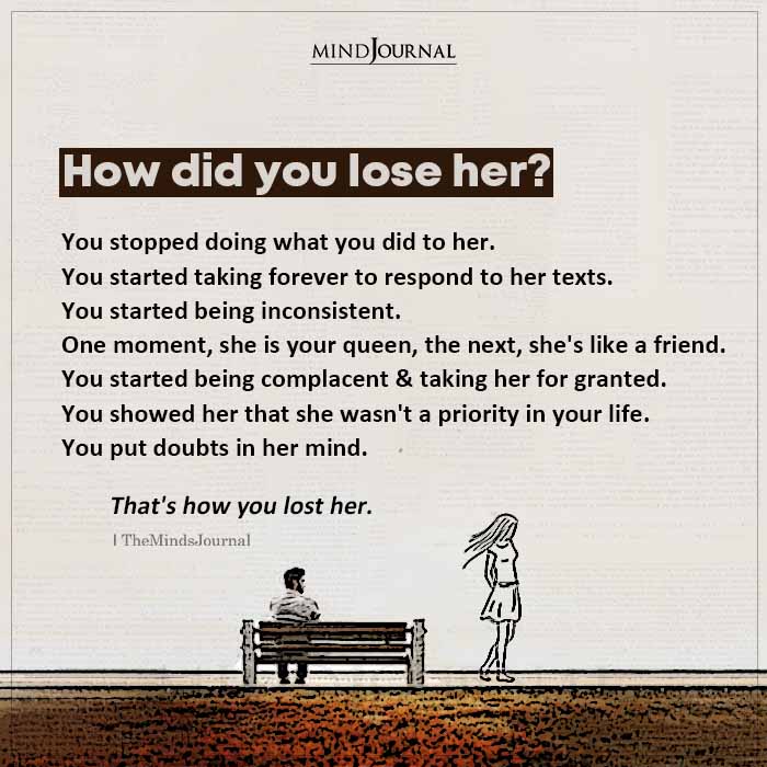 TheMindsJournal's tweet photo. How Did You Lose Her?
#mindsjournal #themindsjournal #Lost #relationships #Losther https://t.co/g1hclhqGqx