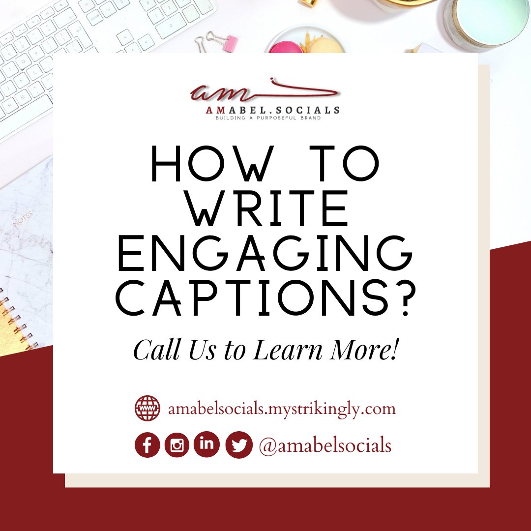 amabelsocials's tweet photo. The caption, which is a small part of your content, is frequently ignored. ✔️However, if used correctly, it may do wonders for your social media marketing. ✔️An excellent social media caption may captivate, engage, and convert the audience. Book an appointment with us today! https://t.co/5YyfwrljYP