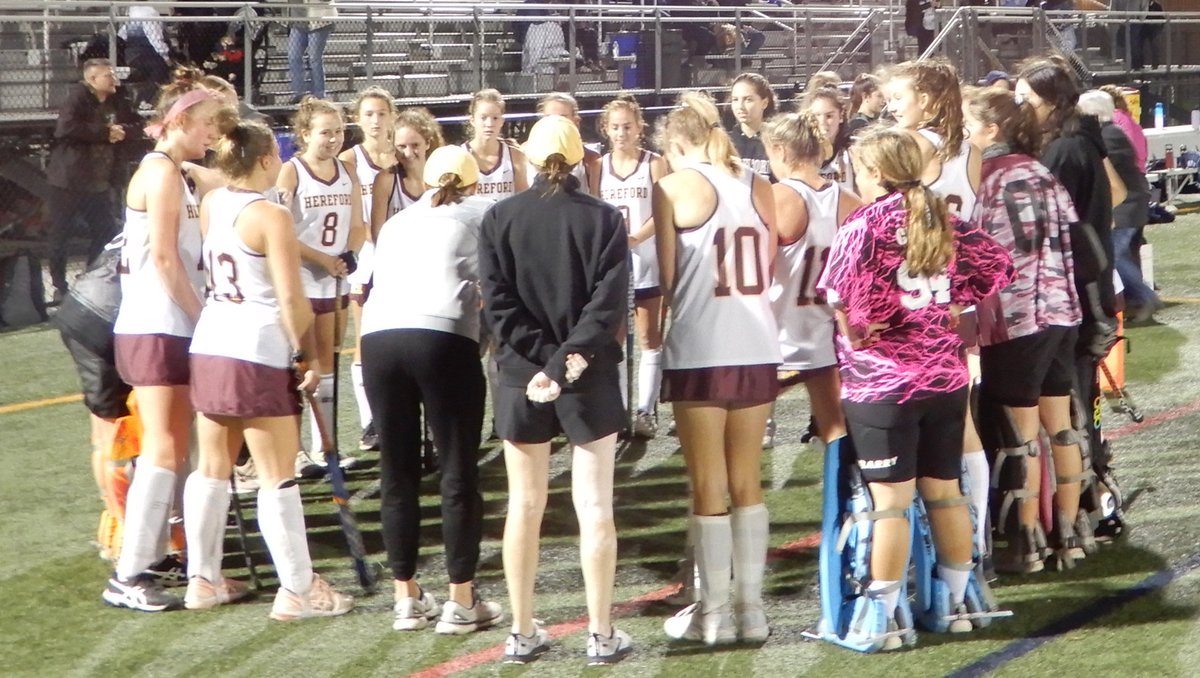 BaltCoSunSports's tweet photo. The @HerefordHSBulls field hockey team earned a berth in the 2A state championship game for the first time since 2017 with a 3-0 victory over Manchester Valley. For a story on the win, which earns the Bulls a matchup against Glenelg Saturday, CLICK HERE: https://t.co/iTzWtKqO0U https://t.co/jcJobFGzFc