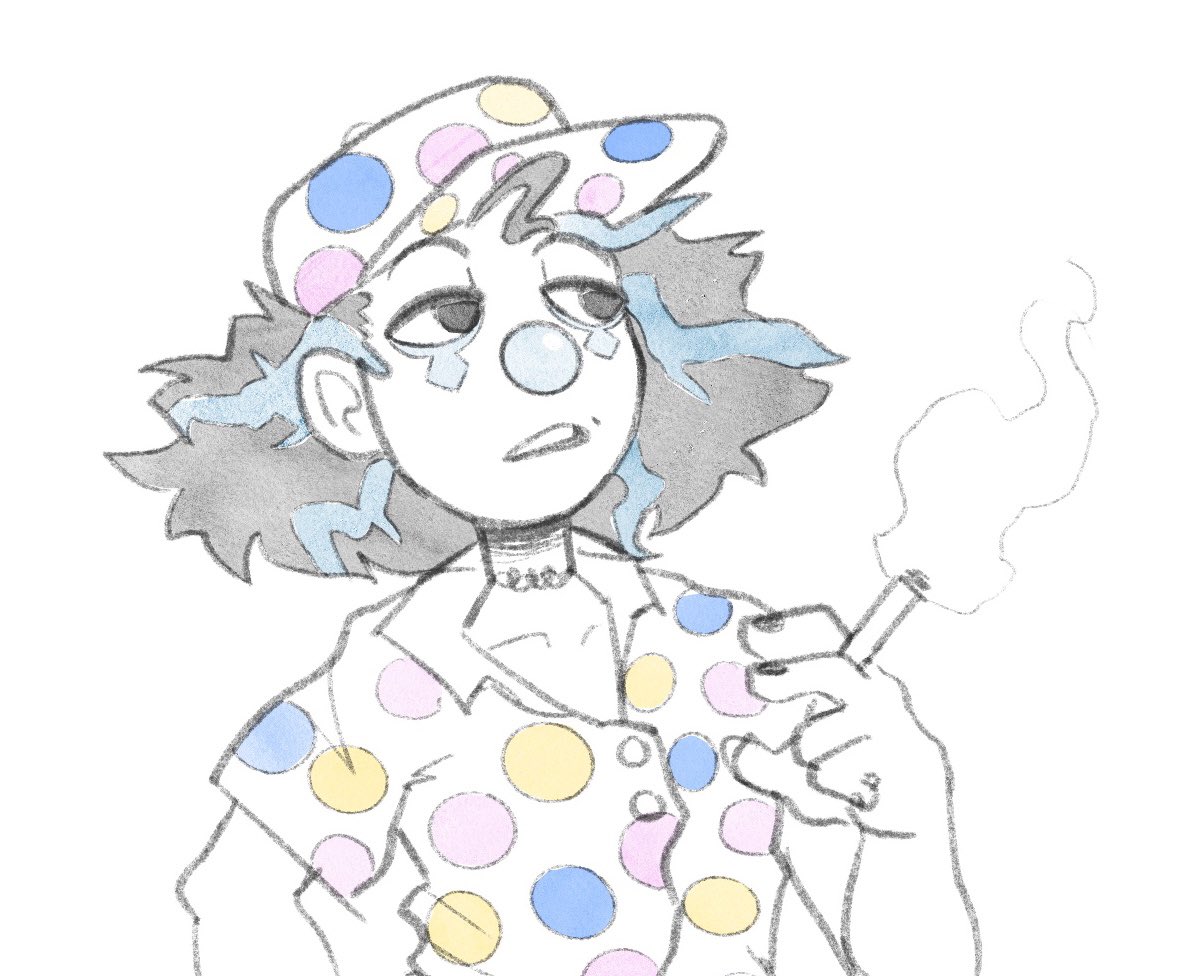 idealbean's tweet photo. Help, I’m in love with a clown. #billie #bigtopburger #clowcore https://t.co/NnZkgoogiN