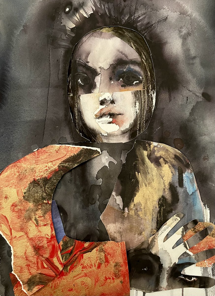 BlythexSmith's tweet photo. Blessed pain. #migrainelevelsoaring #eletriptan #nausea #mixedmediaonpaper #chronicpainter #sohelpmegod https://t.co/S4iqiqUk1Y