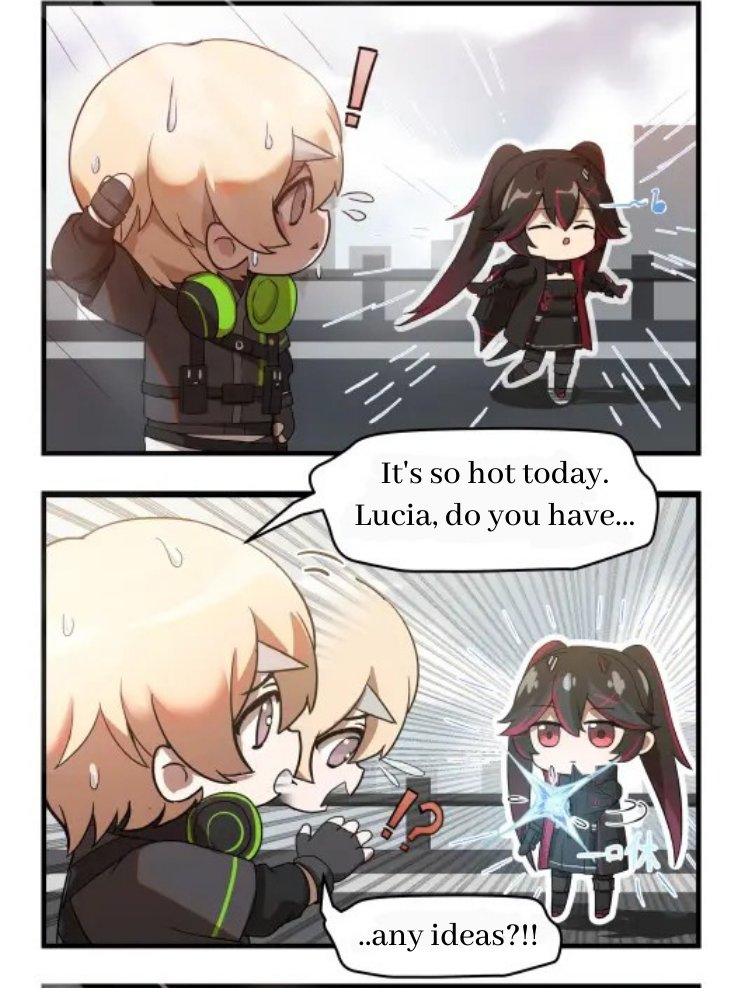 _whiteagle's tweet photo. fastest way to cool down (ò_óˇ)
#pgr #punishinggrayraven #officialcomic https://t.co/7GK50y2XNs