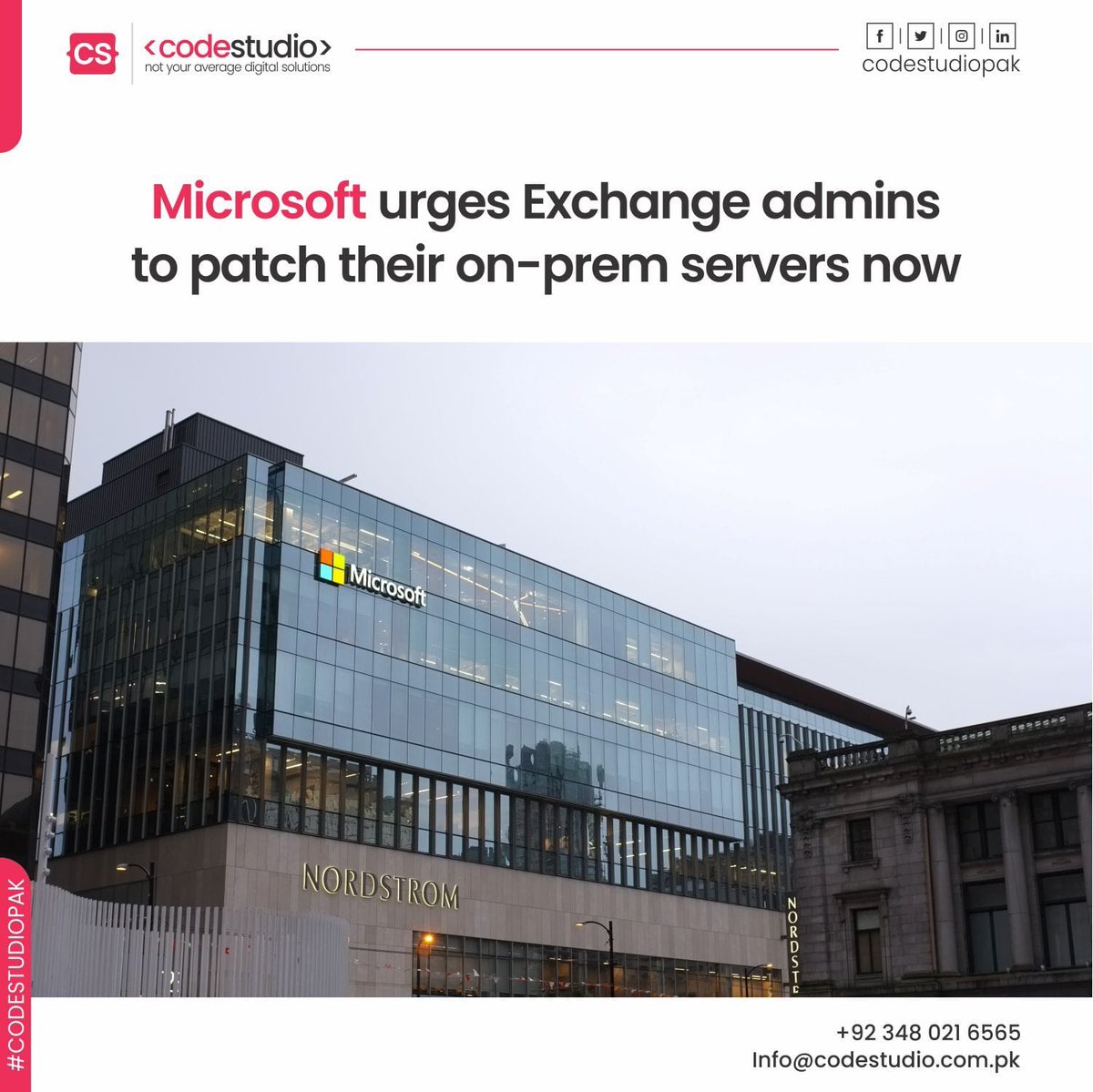 codestudiopak's tweet photo. Microsoft urges Exchange admins to patch their on-perm servers now
https://t.co/TaczC6i92X
#codestudiopak #cybertheft #cybercrime #cybersecurity #microsoft #exchangeservers #mailservers #windowsserver #android #computerprogrammers https://t.co/1f4OaZ2NVz