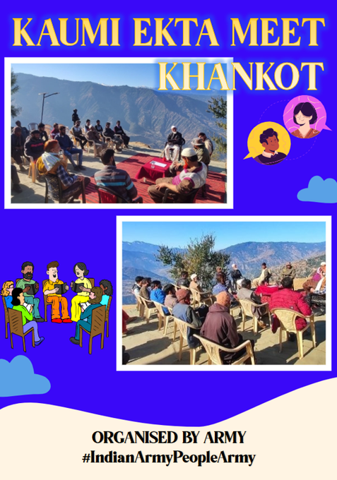 ShahImtiyaz90's tweet photo. A platform for local populace to interact on common issues- organized by #Army at Khankot,#Doda
#IndianArmyPeopleArmy #KashmirisRejectPakistan #StrongAndCapable #indiancricket #JammuAndKashmir #indianarmyforawam #DisneyPlusDay #Jacksoff #fixing #Kosovo #LittleMix https://t.co/NF4ftdcPRz