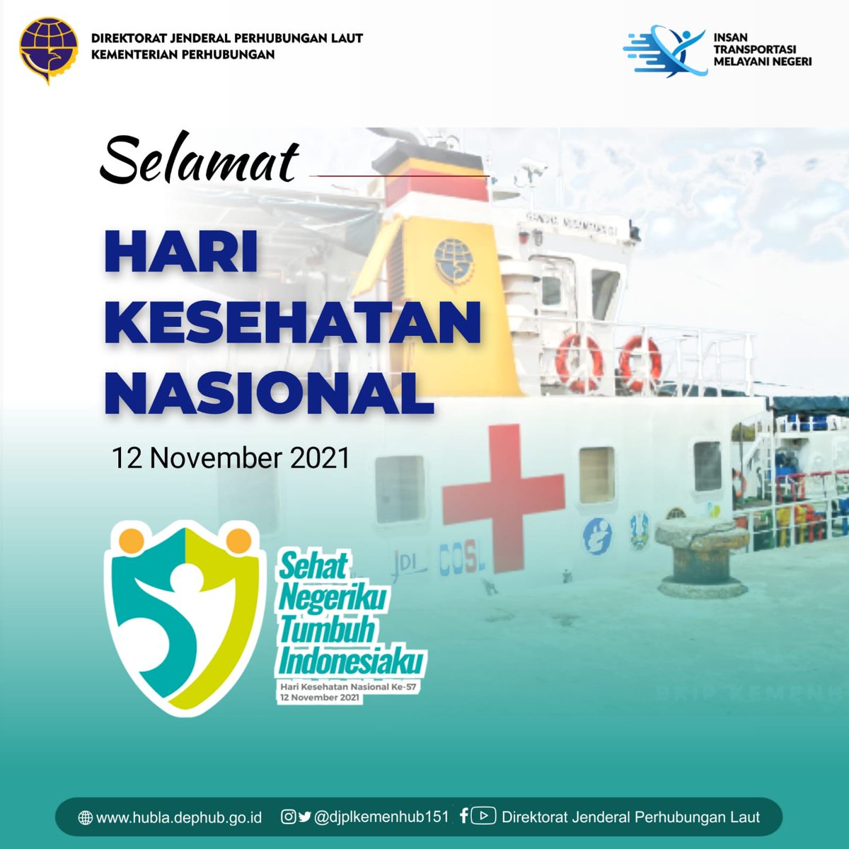 djplkemenhub151's tweet photo. Selamat Hari Kesehatan Nasional #KawanLaut

Semoga momentum HKN ini dapat meningkatkan kesadaran kita semua akan pentingnya kesehatan terutama di tengah masa pandemi seperti sekarang ini.

Sesuai tema tahun ini "Sehat Negeriku Tumbuh Indonesiaku" DJPL Kemenhub https://t.co/DEG8zGbGvp