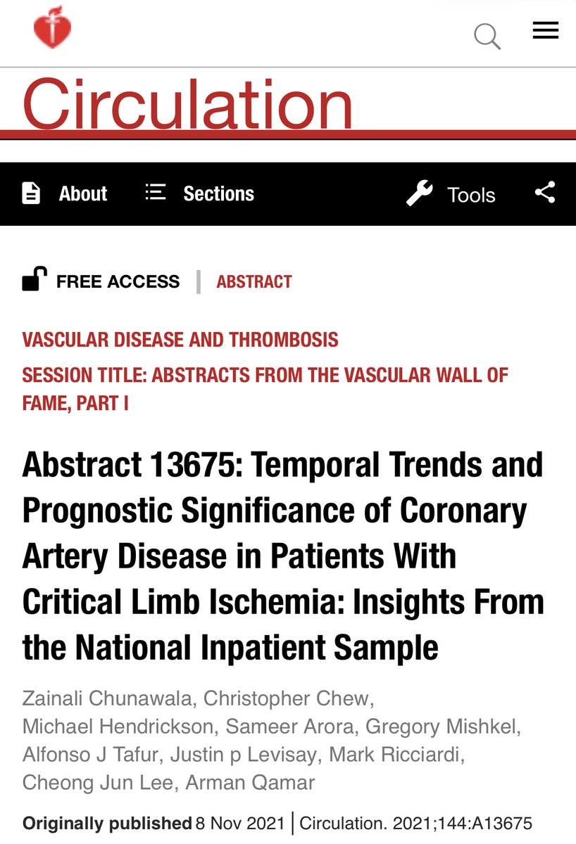 Zainali Chunawala (@zainchunawala) on Twitter photo Excited to share our recently published abstracts in <a href="/CircAHA/">Circulation</a> to be presented at #AHA21 <a href="/AHAMeetings/">AHAMeetings</a> this weekend.
Grateful to all my mentors for the opportunity!
ahajournals.org/doi/10.1161/ci…
ahajournals.org/doi/10.1161/ci…
ahajournals.org/doi/10.1161/ci… Excited to share our recently published abstracts in <a href="/CircAHA/">Circulation</a> to be presented at #AHA21 <a href="/AHAMeetings/">AHAMeetings</a> this weekend.
Grateful to all my mentors for the opportunity!
ahajournals.org/doi/10.1161/ci…
ahajournals.org/doi/10.1161/ci…
ahajournals.org/doi/10.1161/ci…