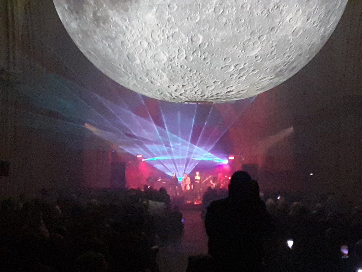 Wow! What a gig by Darkside <a href="/TheFloydShow/">Darkside</a> under the #moon by <a href="/lukejerram/">Luke Jerram</a> in the Nave of <a href="/WellsCathedral1/">Wells Cathedral</a> .