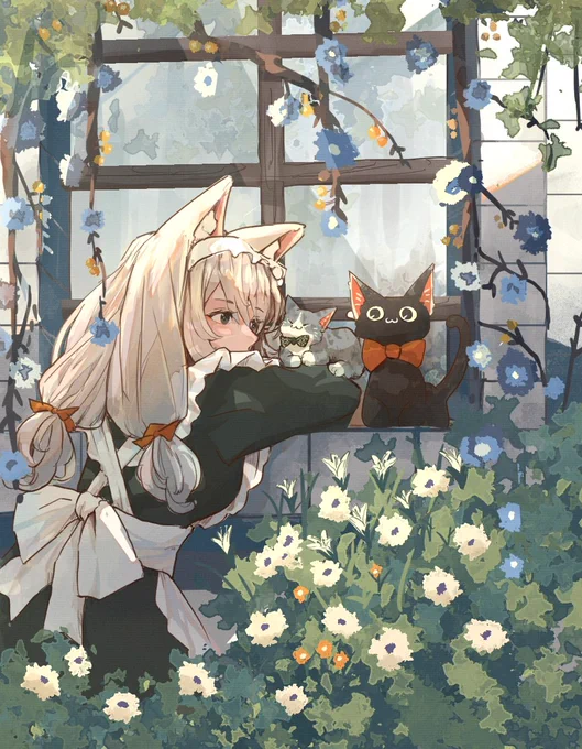 メイドと猫🐈‍⬛🐾 