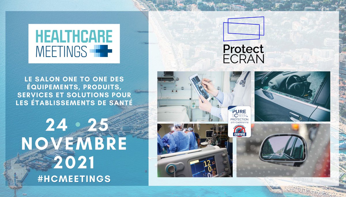 HCMeetings's tweet image. Rejoignez @ProtectEcran à #HCMeetings les 24 et 25 novembre 2021 au Palais des Festivals de Cannes !

Demandez votre accréditation &amp;gt; visitor.weyou-group.com/healthcare-mee…

#Protection #Antimicrobienne #Virale #Ecran #HCMeetings