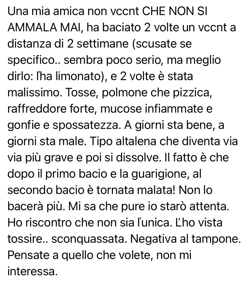 Non baciate le/i vaccinate/i!