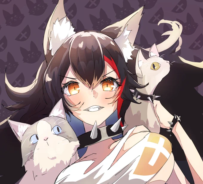 ケルベロス(猫+狼+猫)
 #みおーん絵 